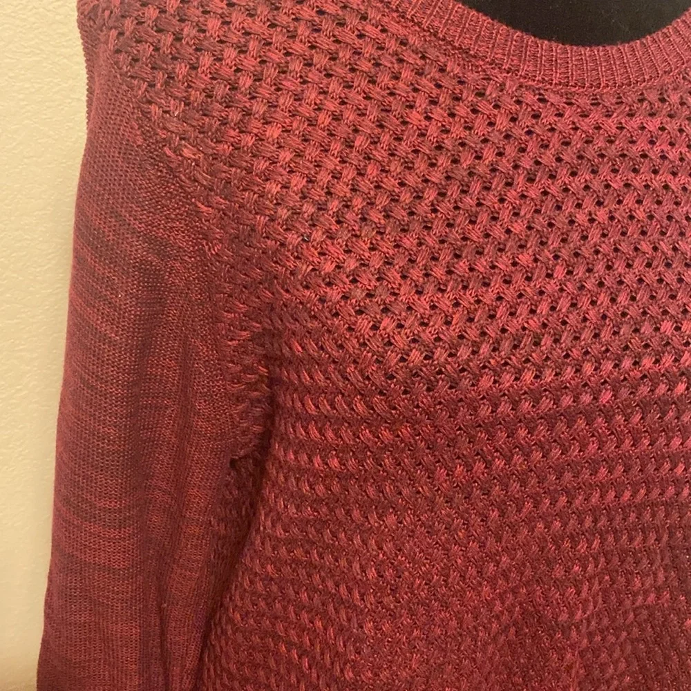Maroon knit Long Sweater - Picture 2 of 10